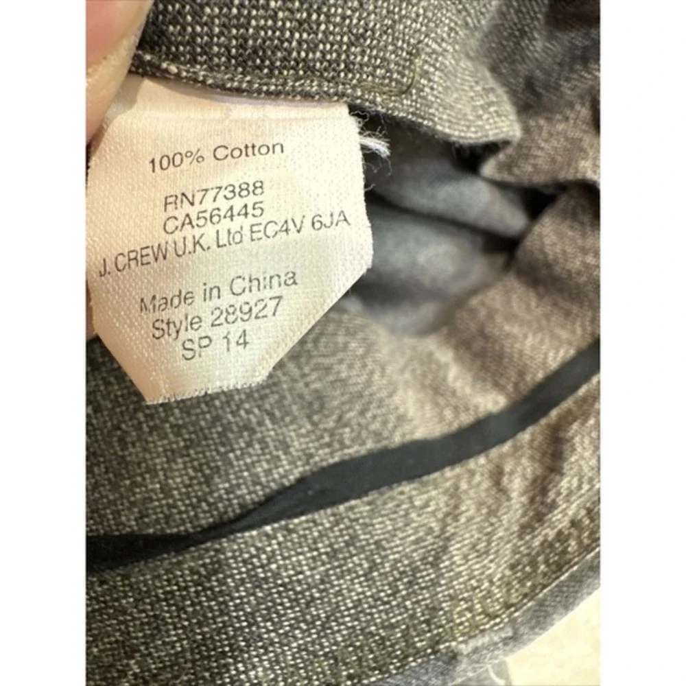 J.CREW‎ 36x33.5 Gray Bowery Classic Flat Front  Mens Dress Chino Pants